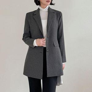 [드리다]여성 봄 가을 스텐다드 빅사이즈 싱글 정장 롱 자켓 40-50대 미시 중년여성 엄마옷 하객 출근 모..
