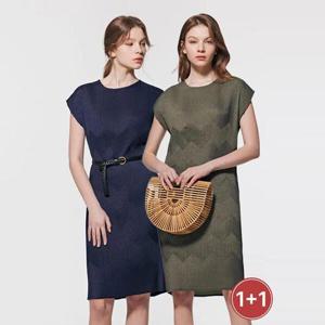 [루시앙][2장드림] 루시앙 도미노 플리츠 원피스 1+1