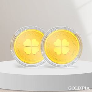 12시이전당일출고 [골드피아] 24K 순금 행운의 크로버 (0.1g) 2개 세트