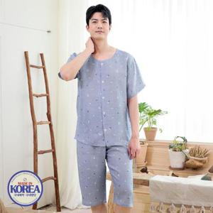 [토토와모모]남성 남자 여름 잠옷 파자마 홈웨어 상하세트 M2053(풍기인견)