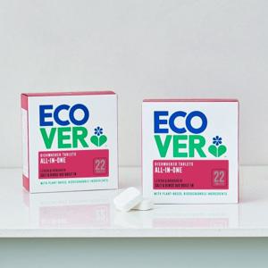 [백화점 동시판매][에코버] 올인원 식기세척기세제 레몬 만다린 22개입 2개세트