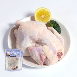 두메산골 삼계탕 재료 (냉장 생닭 1kg내외 x 2개+7가지 한방 부재료 100g x 2개)
