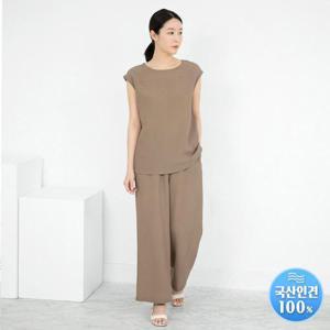 엄마옷 모슬린 라운드 요루티셔츠 통바지 세트 ST505064 중년여성의류/50대/60대/마담/빅사이즈/할머니옷