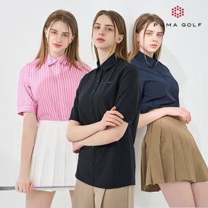★텐텐★[푸마골프] 여름 우븐 반팔카라셔츠 여성 3종세트