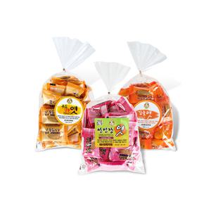 제주참마당 선인장엿+우도땅콩엿+감귤엿 각 150g (총 3봉)