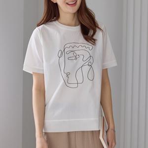 [우일인견] 시원한 인견 데일리룩 에어스판 데코티셔츠