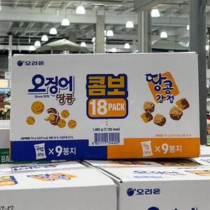오리온 오징어+땅콩강정 콤보 18팩 / 대용량 간식