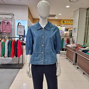 [피에이티]볼륨 숏 데님 셔츠  QK41503_US