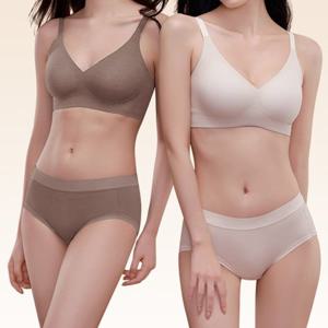 [♥총8종] 소프트 심리스 노와이어 브라팬티 4종세트