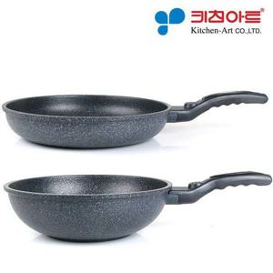 키친아트 첼로 양면마블코팅 후라이팬 2종세트(28후+28궁)