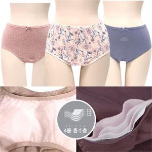 [제이투와이]요실금팬티3매 4중 안심 방수팬티 빅사이즈팬티