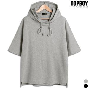 [탑보이] 쭈리 옆트임 오버핏 후드 반팔티 (GL001)