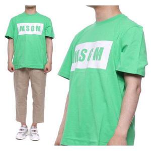 [MSGM]21SS 남성 로고 박스 반팔 티셔츠 (3040MM67_217098_36_21S)