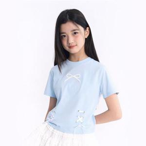 [더데이걸]TGRA253016200리본장식반팔티_CA