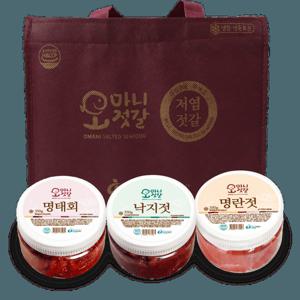 [오마니젓갈] 오마니 젓갈세트 1호 (명란젓+명태회+낙지젓/각 350g)