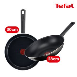 ★할인행사★ [테팔] 블랙 커피 프라이팬 30cm+멀티팬 28cm 세트