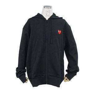 플레이 꼼데가르송 레드 하트 후드집업 블랙 AX T172 051 AZ T172 051 BLACK