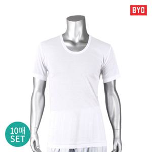 [BYC]순면 백색 반팔런닝 10매세트/기본런닝/남자런닝