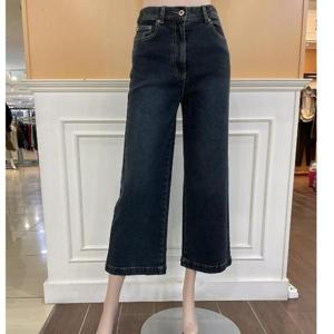 BCBG M백화점 밴딩 기모 와이드데님바지 와이드바지 B4DAP357