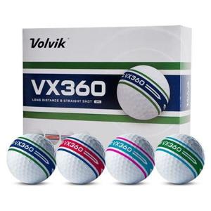 갤러리아_[볼빅] VX360 듀얼컬러 3피스 360도 퍼팅라인 골프공 1더즌(12구)