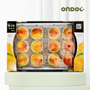 [온도씨] 햇사레 황도 복숭아 선물세트 3kg (12과)