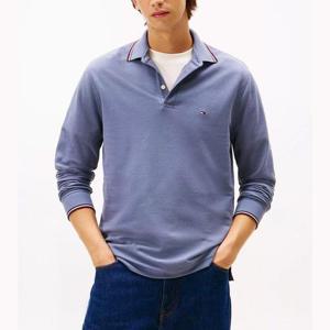 [해외배송] 타미 남성 타미 긴팔 위킹 폴로 Bank Blue