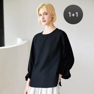 ♥1+1♥ 블루종 퍼프 소매 블라우스 2종