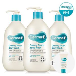 더마비 크리미 터치 바디워시 400ml×3개+랜덤튜브1개