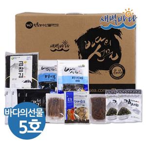 풍미 좋은 곱창김 오징어 양념김 건미역 건다시마 바다의선물세트 5호