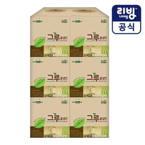 [삼정펄프]100% 무표백 천연펄프 그루 홈냅킨 120매 6입/천연펄프/무형광