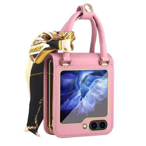 갤럭시 Z플립5 Z플립4 Z플립3 지플립5 지플립4 핸드백 스카프 심플 가죽 케이스  M875