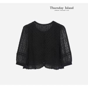 [써스데이아일랜드][Thursday Island] 레이스 핀턱 블라우스(T236MBL131W)