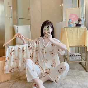 테디 잠옷 SET 상의 반바지 긴바지 3PC 파자마