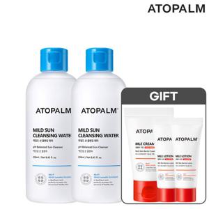 [9/15~21]아토팜 마일드 선 클렌징워터 250mlx2개 (크림30ml+로션20ml 2개 증정)