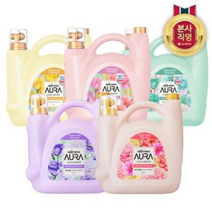 [미세플라스틱Free] 샤프란 아우라 초고농축 대용량 섬유유연제 5.5L x 2개