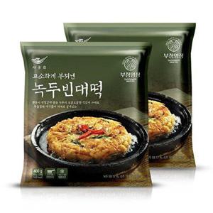 [사옹원]부침명장 고소하게 부쳐낸 녹두빈대떡 400g 2개