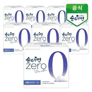 [깨끗한나라]순수한면 제로zero 슈퍼롱 오버나이트 8개입x8팩