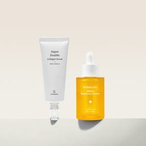 [정가49,800원]체르엠 탄력 미백 2종세트(비타민 에센스 30ml+슈퍼 더블 콜라겐 세럼 60ml)