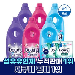 다우니 초고농축 섬유유연제 탈취파워 1L 6개 +200ml 2개