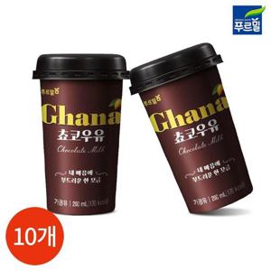 갤러리아_푸르밀 가나 초코우유 컵 200ml x 10개