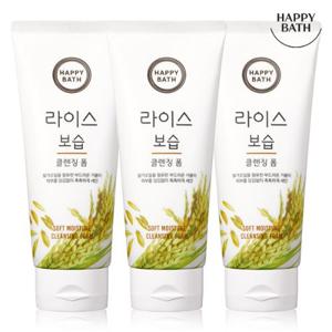 해피바스 라이스&어성초&대나무숲 클렌징폼 200G 3입(옵션)