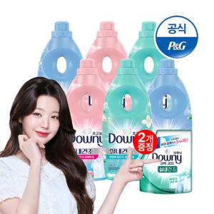 다우니 초고농축 섬유유연제 실내건조/삶음탈취 1Lx6 + 200MLx2개 증정