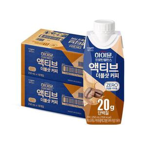 하이뮨 프로틴 밸런스 액티브 더블샷커피 ZERO 250ml 2박스(총36입)