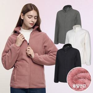 이지바이 윈터블러썸 여성 겨울 융털 기모 안감 플리스 집업 자켓 빅사이즈 보아털 후리스 점퍼(W4WJ11)