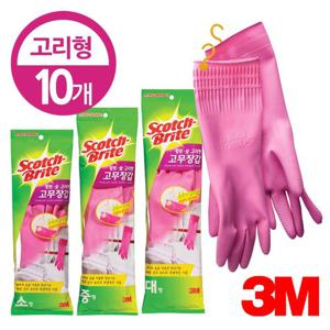 3M 스카치브라이트 고리형 고무장갑 10개
