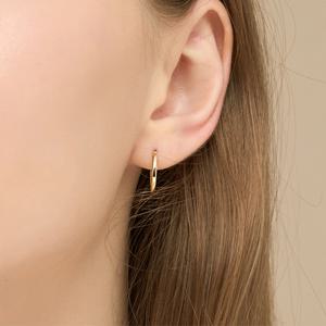 [새미쥬얼리] 18k 라운드 원터치 링귀걸이 14mm 낱개