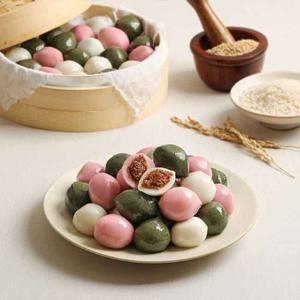 간편한 명절음식 알록달록 3색 깨송편 600g + 600g