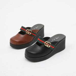 [신꼬가]  여성 사무실 블로퍼 앞막힌슬리퍼 3cm 6cm