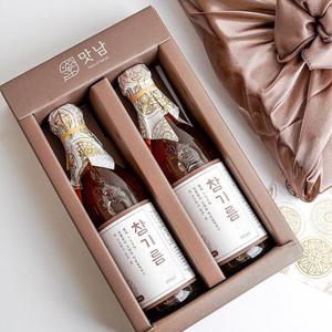 순수 통참깨 저온압착 참기름 선물세트 350ml x 2병