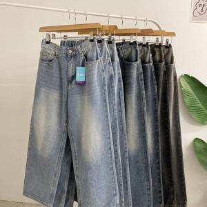 허니제이 /  3가지길이  디체잉 세미배기 워싱 뒷밴딩 데님(S XL)